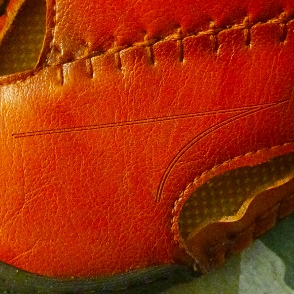 Fashion HSY. Men's sandals handcrafted size 11 orange in color - Picture 9 of 9